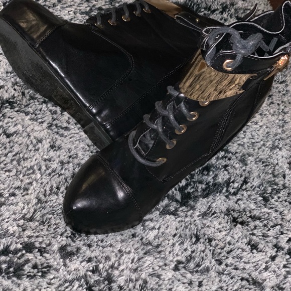 Leather wedge heels - Picture 4 of 6